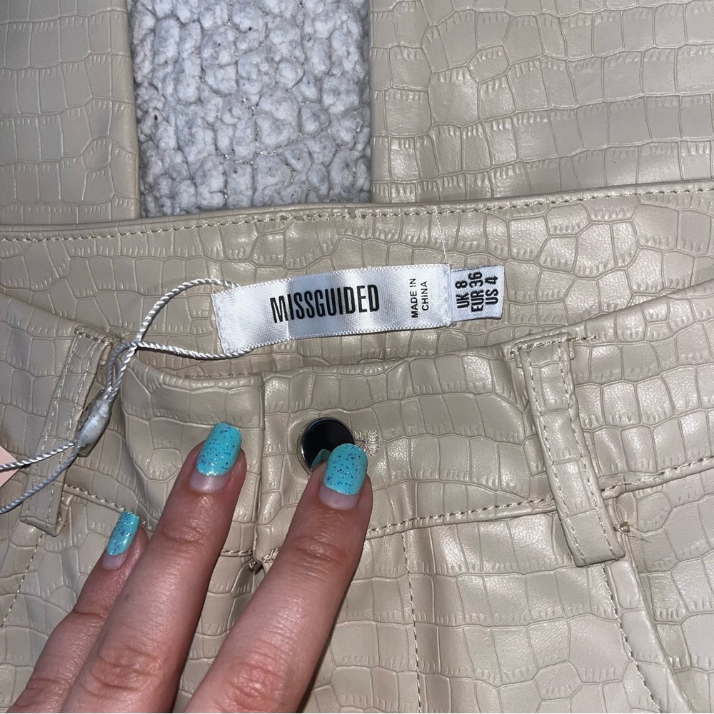 Missguided Faux Leather Trousers View 4